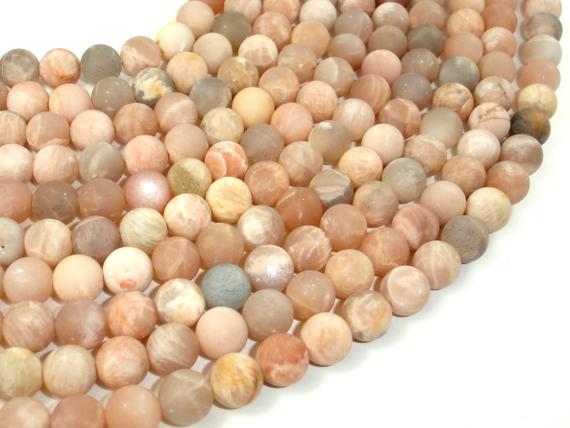 Matte Sunstone Beads, 8mm Round Beads-Gems: Round & Faceted-BeadXpert