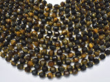 Blue Yellow Tiger Eye, 8mm Faceted Prism Double Point Cut-Gems: Round & Faceted-BeadXpert