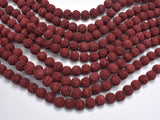 Red Lava Beads, 8mm Round Beads-BeadXpert
