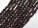 Red Garnet Beads, 6x7mm, Pebble Nugget Beads-BeadXpert