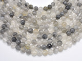 Gray Quartz Beads, Round, 8mm-BeadXpert