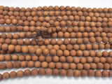Matte Sandalwood Beads, 8mm (8.2mm) Round-BeadXpert