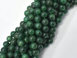 Green Mica Muscovite in Fuchsite, 8mm, Round-BeadXpert