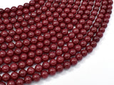 Jade Beads-Red, 6mm (6.4mm) Round Beads-Gems: Round & Faceted-BeadXpert