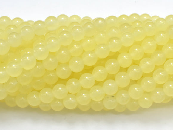 Jade - Lemon, 6mm (6.3mm) Round-Gems: Round & Faceted-BeadXpert