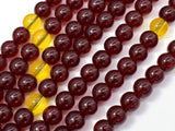 Blood Amber Resin, 8mm(5.8mm) Round Beads, 33 Inch, Approx 108 beads-Gems: Round & Faceted-BeadXpert