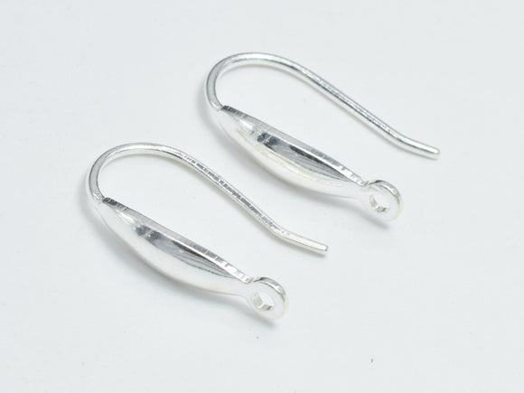 4pcs 925 Sterling Silver Ear Wires, Earring Hook, Fishhook, 10x17mm-BeadXpert
