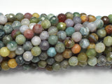 Indian Agate Beads, Fancy Jasper Beads, 6mm Faceted Round Beads-BeadXpert