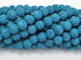 Blue Lava Beads, 8mm (8.6mm) Round Beads-Gems: Round & Faceted-BeadXpert