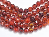 Cubic Zirconia - Orange, CZ beads, 4mm, Faceted-BeadXpert