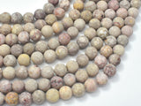 Matte Fossil Jasper Beads, 8mm Round Beads-Gems: Round & Faceted-BeadXpert