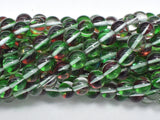 Mystic Aura Quartz-Red, Green, 8mm, Round, 14.5 Inch-BeadXpert