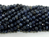 Blue Sapphire Beads, 3mm(3.5mm) Faceted Round, 15.5 Inch-Agate: Round & Faceted-BeadXpert