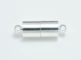 10pcs 6x19mm Magnetic Cylinder Clasp-Silver, Plated Brass-Metal Findings & Charms-BeadXpert