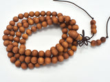 Matte Sandalwood Beads, 6mm(6.3mm) Round Beads-Wood-BeadXpert