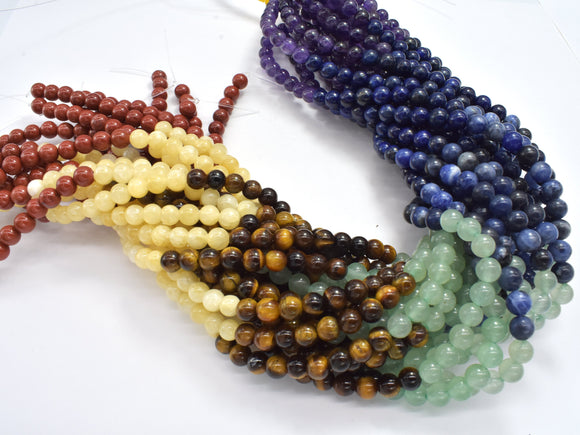 Chakra Gemstone Beads, 6mm Round-Gems: Round & Faceted-BeadXpert
