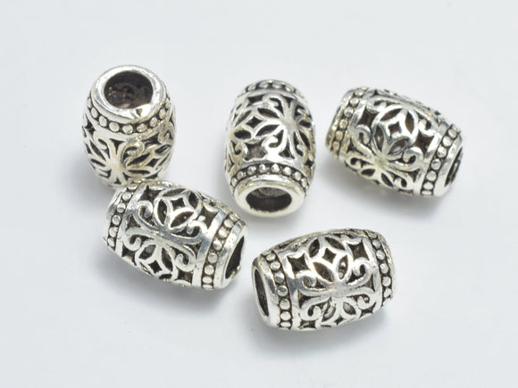 4pcs 925 Sterling Silver Beads-Antique Silver, 5x7.5mm Drum Beads-Metal Findings & Charms-BeadXpert