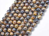 Mystic Coated Tiger Eye Beads, 8mm Faceted, AB Coated-Gems: Round & Faceted-BeadXpert