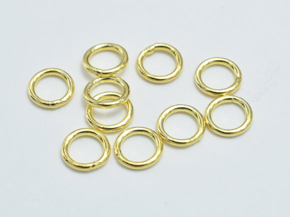 40pcs 24K Gold Vermeil Close Jump Ring, 925 Sterling Silver Close Jump Ring, 4mm-Metal Findings & Charms-BeadXpert