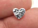 10pcs (5pairs) 925 Sterling Silver Heart Pad Earring Stud Post, 6.6x5.8mm Heart Pad-BeadXpert