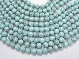 Turquoise Howlite-Light Blue, 10mm Round Beads-Gems: Round & Faceted-BeadXpert
