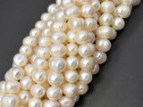 Fresh Water Pearl Beads-White, 7.5-9mm Potato Beads-BeadXpert