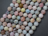 Beryl Beads, Morganite, Aquamarine, Heliodor, 8mm (8.5mm) Round-Gems: Round & Faceted-BeadXpert
