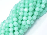 Jade Beads-Light Green, 8mm Round Beads-Gems: Round & Faceted-BeadXpert