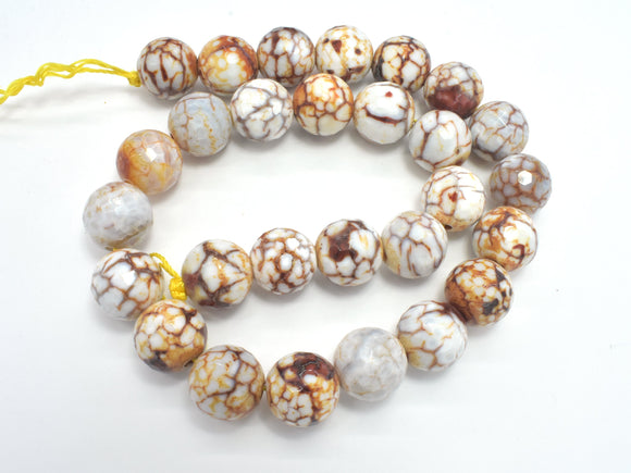 FIRE AGATE BEADS, 14MM FACETED ROUND-Agate: Round & Faceted-BeadXpert