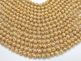 Lava-Gold Plated, 8mm (8.5mm) Round-Gems: Round & Faceted-BeadXpert