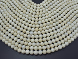 Ivory Jade Beads, 8mm (8.3mm)-Gems: Round & Faceted-BeadXpert