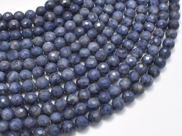 Blue Sapphire Beads, 5mm (5.3mm) Faceted Round, 18 Inch-Gems: Round & Faceted-BeadXpert
