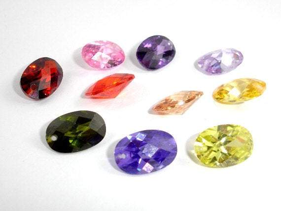 CZ beads, Faceted Oval Beads-Cubic Zirconia-BeadXpert