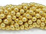 Lava-Gold Plated, 8mm (8.7mm) Round-Gems: Round & Faceted-BeadXpert