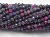 Blue Sapphire, Ruby, 3mm (3.3mm) Micro Faceted Round-Gems: Round & Faceted-BeadXpert