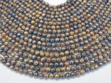 Mystic Coated Tiger Eye Beads, 6mm Faceted, AB Coated-Gems: Round & Faceted-BeadXpert