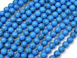 Howlite Turquoise Beads, Blue, 6mm Round Beads-Gems: Round & Faceted-BeadXpert