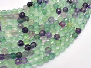 Fluorite, Rainbow Fluorite, 6mm Faceted Round-BeadXpert