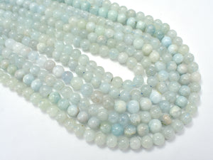 Aquamarine Beads, 6.5mm (7mm) Round-Gems: Round & Faceted-BeadXpert