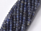 Iolite Beads, 2x3mm Micro Faceted Rondelle-Gems:Assorted Shape-BeadXpert