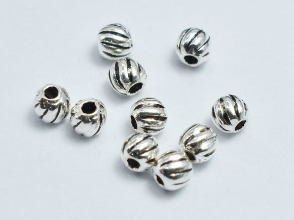 30pcs 925 Sterling Silver Beads-Antique Silver 3x2.6mm-BeadXpert