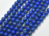 Shell Turquoise Howlite-Dark Blue, 6mm (6.5mm)-BeadXpert