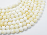 Tridacna Shell, 8mm (8.5mm) Round-Gems: Round & Faceted-BeadXpert