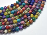 Sesame Jasper-Multi Color 8mm Round Beads, 15 Inch-BeadXpert