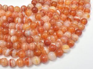 Natural Banded Agate, Striped Agate, 8mm (8.2mm)-Gems: Round & Faceted-BeadXpert