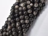 Silver Obsidian Beads, 6mm (6.3mm) Round-Gems: Round & Faceted-BeadXpert