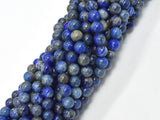 Natural Lapis Lazuli, Blue 6mm Round Beads-BeadXpert