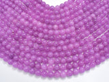 Jade - Purple, 8mm Round Beads, 14.5 Inch-BeadXpert