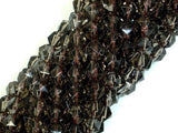Smoky Quartz Beads, 8mm Star Cut Faceted Round Beads-Gems: Round & Faceted-BeadXpert