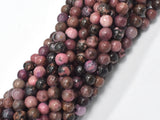 Rhodonite Beads, Round, 6mm (6.5mm)-Gems: Round & Faceted-BeadXpert